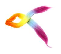 VILLFUL Colored Synthetic Braiding Wig Rainbow Hair Extensions for Women Easy to Cut and Braid High Temperature Resistant for Festivals Cosplay Halloween Performance