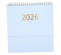 VILLFUL Compact Monthly Desktop Calendar with Habit Tracker Standing Tabletop Planner for Office Home Schedule Organization Stylish Decor Calendar for Daily Goal Tracking
