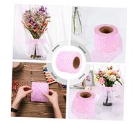 VILLFUL Craft Ribbon Mesh Belt 6cm Gauze DIY Gauze Strap for Headwear Lace Gingham Pink (25 Yard)