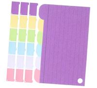 VILLFUL Cream Index Cards with Punchhole Ring Memory Word Notebook for English Learning Smooth Paper Flashcards with Removable Dividers Study Essentials for College Students and Office
