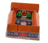 VILLFUL Creative Ancestor Paper House Villa Set for Festival Sacrifice Decor Unique 3D Design for Ancestor Worship Easy to Burn for Ghost Festival Celebrations