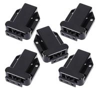 VILLFUL Cupboard Safety Lock Door 5pcs Push to Open Closers Latches Magnetic Abs Material Rebounding Door Latches Round Edges for Kitchen Cabinets and Leisure Cabinets