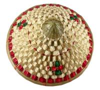 VILLFUL Decorative Bamboo Hat Chinese Bamboo Hat Wide Brim Design Blocking The Rain Pineapple Shape Vintage Design Outdoor Stage Performance