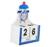 VILLFUL Desk Calendar Office Wood Calendar Decorative Block Perpetual Calendar Style