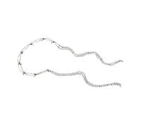 VILLFUL Diamond Tassel Hairband for Women Elegant Double Hair Hoop Lightweight Female Headwear Stylish Silver Geometric Design Comfortable and Hair Friendly Accessory for Various