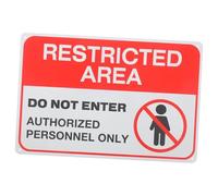 VILLFUL Do Not Enter Warning Sign Security Caution Label with Rounded Corners Weatherproof Restricted Area Safety Sign for Office Gate No Entrance Alert