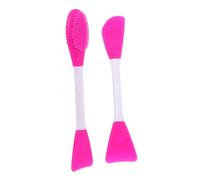 VILLFUL Double-head Silicone Mask Brush for Facial Skin Care and Safe Plastic Handle Practical DIY Face Mask Applicator for Even Application and Gentle Massage