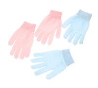 VILLFUL Double Sided Exfoliating Shower Gloves Practical Bath Scrubbing Gloves for Body Dead Skin Removal Thickened Mesh for Neck Shoulders Feet Cleansing Blue and Pink