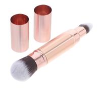 VILLFUL Dual Ended Makeup Brush Retractable Concealer and Loose Powder Brush for Application Versatile Rose Gold Makeup Tool for Travel and Everyday Use