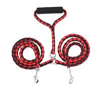 VILLFUL Dual Handle Dog Leash for Two Small/Medium Dogs 1.5m Heavy-Duty Reflective Rope with Padded Grip No Tangle Design for Comfortable Walks Random Color