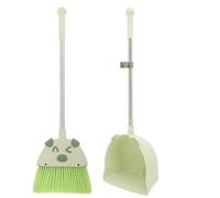 VILLFUL Dustpan and Broom Set, Small Green ’s Cleaning Tools Kit, Mini Housekeeping Brush and Dustpan for Preschool and Home Use