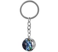 VILLFUL Earth Keychain Globe Pendant Lightweight Durable Decorative Key Ring for Bags Purse Car Keys Unique Gift for Family Friends