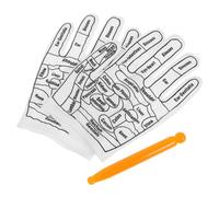 VILLFUL Elastic Acupressure Massage Gloves and Stick with Printed Guide Portable Lightweight Hand Massager Tools for Fatigue Relief and Hand Reflexology Therapy at Home Travel