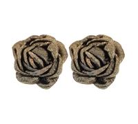VILLFUL Elegant Flower Shoe Clips for Women with Delicate Edges and Rose Design, Handmade Polyester Decorative Buckle Clips for Shoes and Hats, for Formal Occasions and DIY Fun in Golden