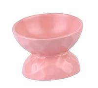 VILLFUL Elevated Ceramic Cat Feeding Bowl Small Neck Design and Easy to Clean Prevents Air Intake for Comfortable Eating and Drinking for Cats