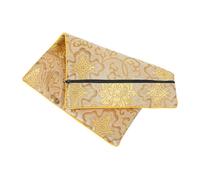 VILLFUL Embroidery Scripture Bag with Tassel Stylish Zippered Pouch for Bible Buddhist Texts Soft Cloth Material Elegant Storage Wrapping Versatile Carrier for Scriptures