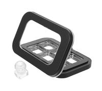 VILLFUL Empty Eyeshadow Tray Matte Black Magnetic Eyeshadow Blush Palette Box with 6 Refillable Iron Pans, Lightweight Travel Holder for Makeup Touchups
