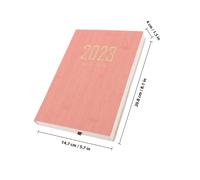 VILLFUL English Planner Academic Journal with Black White Index Daily Weekly Monthly Organizer for Students Professionals Business Appointment Book Pink Cover