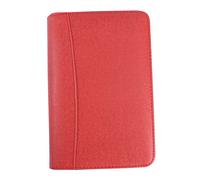 VILLFUL Faux Leather Zippered Notebook Organizer with Calculator Ring Loose Leaf Business Notepad with Cardholder Pockets and File Compartment Travel Agenda Manager for Men and Women