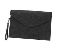 VILLFUL Felt File Folder with Button Closure and Lanyard Business Document Organizer Pouch for Office and School Space-Saving Paper Storage Wallet