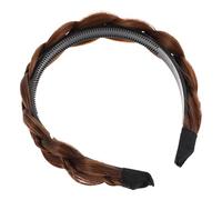 VILLFUL Fishbone Braid Headband Hair Accessories Wide Synthetic Hair Clasp Realistic Twisted Braid Headband for Women Simple Style Girl Hairband Easy to Use Head Band Wig Plaited