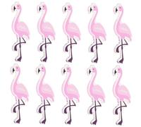 VILLFUL Flamingo Acrylic Charms for DIY Jewelry Making 10pcs Craft Ornaments for Earrings Necklaces and Bracelets Colorful Pendant Accessories for Creative Projects