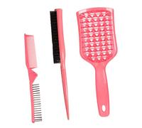 VILLFUL Folding Hair Brush with Detangling and Double-sided Combs Ergonomic Lightweight Design for Hairdressing Styling and Salon Use Portable Foldable Comb Kit for Women and Barbers