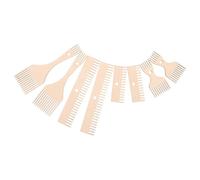 VILLFUL Frame Loom Comb 8pcs Artisan Style Wooden Hand Weaving Tools for Beginners and Advanced Artisans in DIY Projects