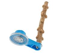 VILLFUL Funny Parrot Stand Suction Cup Bird Perch for Exercise Coordination Training Parrot Supplies for Happy Healthy Birds Enhance Your Pets Environment