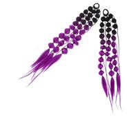 VILLFUL Gradient Bubble Braid Ponytail Extension Wig with Hair Tie Lightweight Handwoven Colored Hairpiece for Fit for Festivals Parties Rave Events Enhances Volume and Style