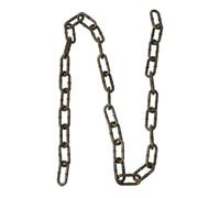 VILLFUL Halloween Simulation Rusty Prisoner Chain Prop Lightweight Plastic Decorative Fetters for Haunted House Party Small Gold-colored Barrier Link for Indoor Outdoor Halloween Decor