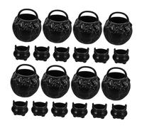 VILLFUL Halloween Witch Decor 24pcs Mini Cauldron Bucket Plastic Witch Barrel Party Supplies Sturdy Plastic Mini Cauldron Ornaments