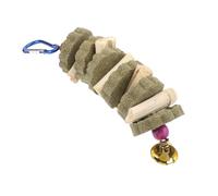 VILLFUL Hamster Molar Chewing Toy and Parrot Teeth Grinding Toy Natural Grass Cakes Chew Sticks and Bells for Small Pets Like Hamsters, Rabbits, Chinchillas, and Parrots