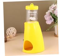 VILLFUL Hamster Water Dispenser Feeder Pet Water Bottle for Small Animals No-drip Stainless Steel Bottle Sturdy Plastic Base Random Color