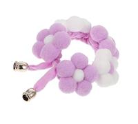 VILLFUL Hand Knitted Adjustable Pet Collar with Decorative Flowers Lightweight Durable Neck Ring for Cats and Small Dogs Birthday Party Photo Props Accessory