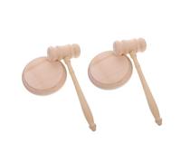 VILLFUL Handheld Beech Wood Gavel with Base Auction Hammer and Sound Block for Lawyers Judges Courtroom Use Comfortable Grip Vintage Style