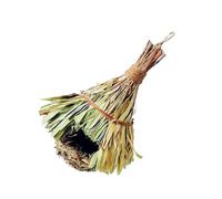 VILLFUL Handmade Bamboo Leaf Bird Nest Grass Weaving Hanging Nest for Small Birds Durable and Safe for Canaries Parrots Larks Natural Pastoral Style Decoration for Living Room