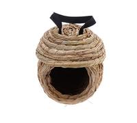 VILLFUL Handwoven Straw Nest for Parakeets Budgerigar Small Pets Cozy Natural Environment Bird House for Caged Birds Small Furry Animals Safe Non Toxic Material