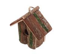 VILLFUL Hanging Wooden Hummingbird House Handmade Bird Nest with Rustic Cottage Style for Outdoor Garden Decor Ventilated Design for Wild Birds for Gardens and Balconies