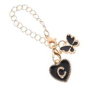 VILLFUL Heart Shaped Letter Charm Accessories with Butterfly Decoration for Modern Tumbler Cups Water Bottle Handle Id Pendant Charm for Backpack and Cup Accessories