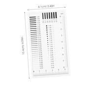 VILLFUL High Precision Estimation Ruler for Line and Flaw Detection Transparent Badge Gauge Film Measuring Tool with Clear Markings for Accurate Defect Measurement and Crack Spot