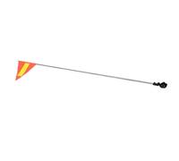 VILLFUL High Visibility Retractable Safety Flag for Strollers Wheelchairs Bikes and Scooters Weatherproof Reflective Warning Pennant with Adjustable Pole for Enhanced Cycling and