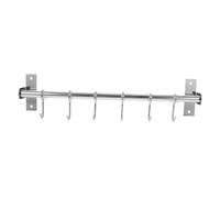 VILLFUL Hook No-Punch Stainless Steel Kitchen Rack Wall Mount Storage Organizer for Home Bathroom Cabinet Multifunctional Hanging Rail for Towels Coats Keys