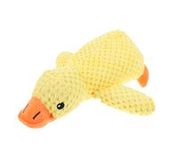 VILLFUL Indestructible Squeaky Puppy Chew Soft Plush Duck with Sound for Dogs and Cats Safe Material Engaging Pet for Interactive Play and Teething Yellow