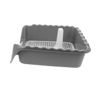 VILLFUL Indoor Dog Toilet with Induction Column Dog Potty Training Tray with Clean Paw Grid Easy to Wash for Home Balcony Use Puppy Litter Pan for Proper Toilet Habits