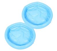 VILLFUL Inflatable Foot Bath Basin with Pump 2-Set Portable Round Foot Soaking Tub for Home Spa and Travel, Lightweight PVC Material, Sky Blue Random Color Random Color