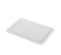 VILLFUL Insert Flip-top Trash Can Lid Trash Chute for Kitchen Countertop Embedded Waste Lid Recycling Bin Cover Silver