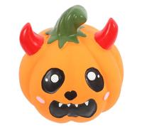 VILLFUL Interactive Pumpkin Dog Chew Squeaky Latex Pet Training for Dogs and Cats Engaging Teething for Active Play and Decompression Amusing Vegetable Face Design Orange