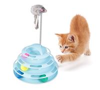 VILLFUL Interactive Tracks Kitten Set with Spring Mouse Level Cat Track Engaging Fun for Indoor Cats Stimulates Hunting Instincts Chasing Skills