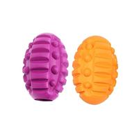 VILLFUL Interactive Training Ball Dog Squeaky Rugby Toy Leaks for Mental Stimulation Random Color